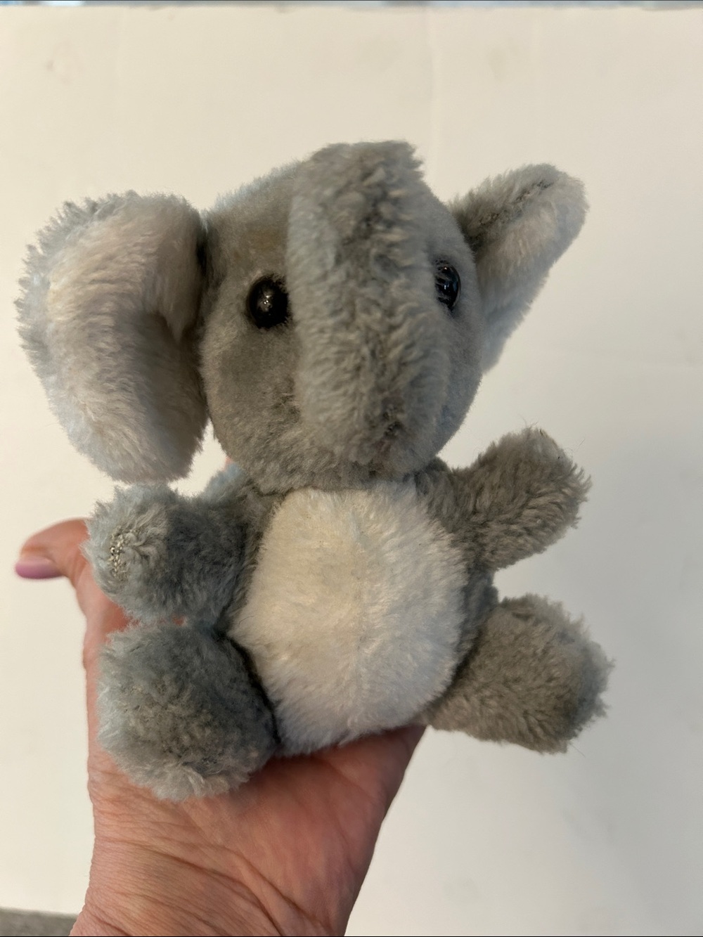 Vintage Dakin Gray Elephant Plush Toy dated 1978